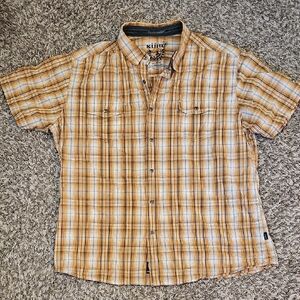 Kuhl Men's Casual Plaid Shirt - Yellow and Brown